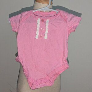🐲3 FOR $9🦄 Harry & Violet Lace Ruffled Button Solid One Piece Onesie Bodysuit